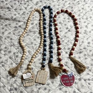 New set/3 Dolly Decorative Beaded Garland Set with Tassels